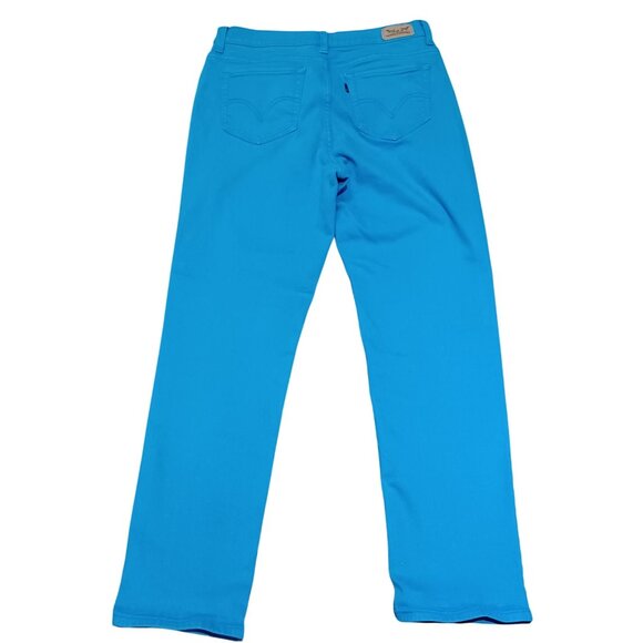 Levis Womens Perfectly Shaping 512 Straight Jeans Light Blue Denim 31x32 - Picture 3 of 8